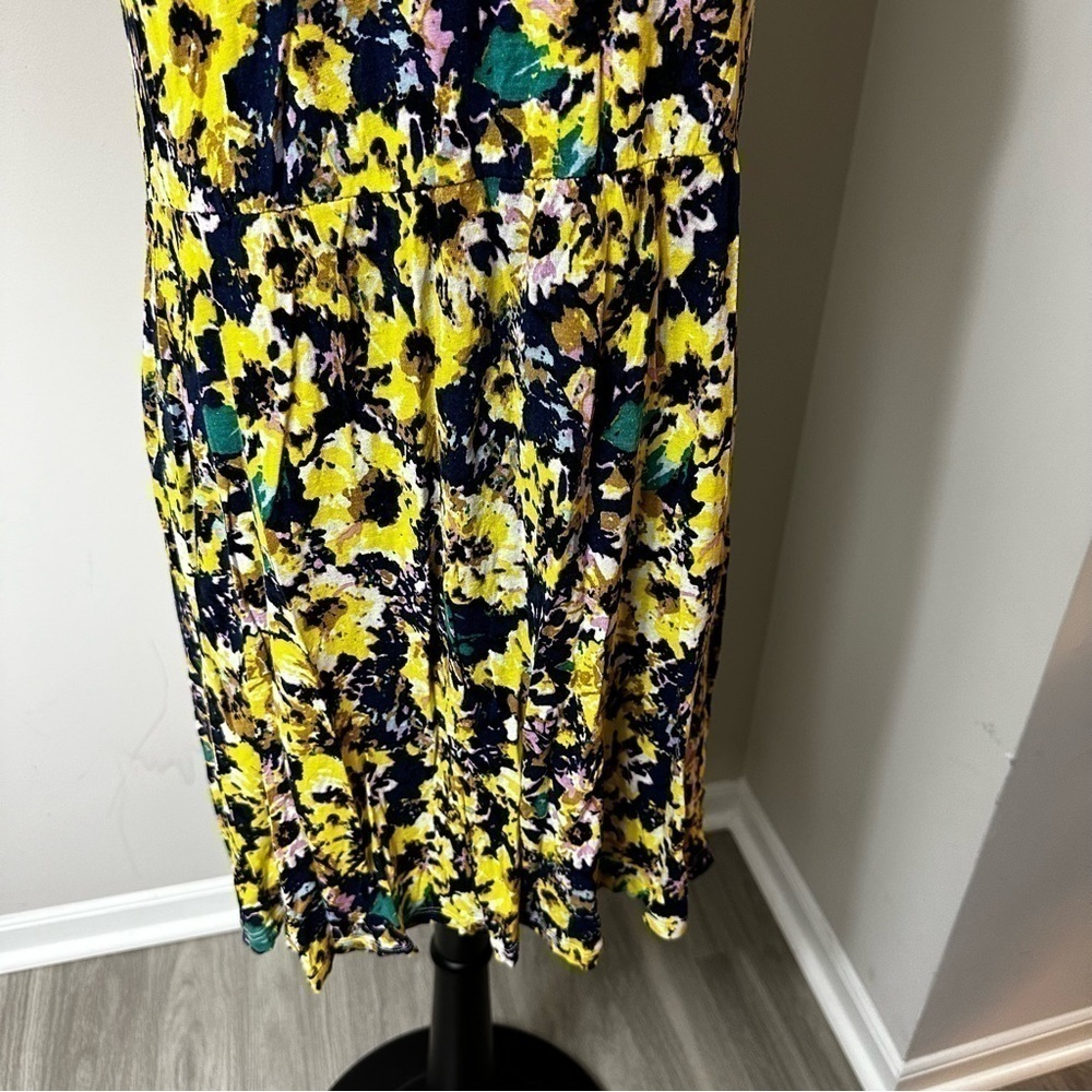 H&M Yellow Floral Print Dress in Size XS - Picture 5 of 8